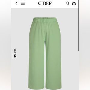 Cider solid wide leg trousers